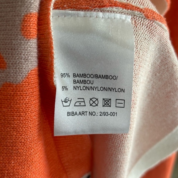 BiBA Bamboo Blend V-Neck Butterfly Knit Sweater Women’s Size 1/ EU 36/Small - Picture 13 of 17